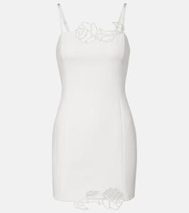 Мини-платье из креп-кади с лазерной резкой Blumarine, White Pearl