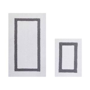 Набор прямоугольных ковриков для ванной Better Trends Hotel Collection, 2 шт., цвет White Gray