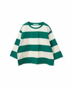 Пуловер с рукавами три четверти и широкой каймой Plain People, цвет Green X Off