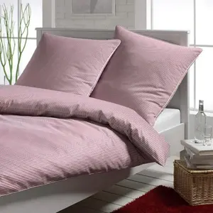 Элегантное постельное белье «Hamburger Stripes», приятное ощущение на коже Elegante, цвет bordeaux