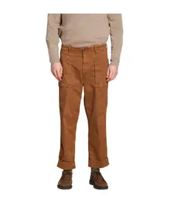 Габардиновые брюки-карго свободного кроя, коричневые. Mason'S, коричневый