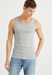 Топ WE Fashion, смешанный светло-серый