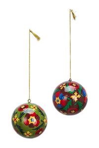 Елочные шары 7 см, 2 шт. Madam Stoltz, мультиколор