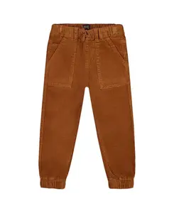 Детские спортивные штаны из эластичного вельвета для малышей. Deux Par Deux, коричневый