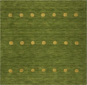 Ковер SAFAVIEH, 244 x 244 см, Himalaya Collection - Green, ручной работы из шерсти с точечным узором, идеально для помещений с высокой проходимостью в гостиной, спальне (HIM590Y)