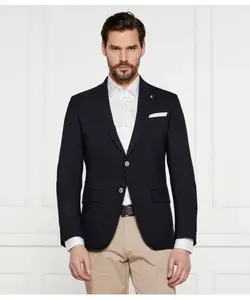 Куртка h-hutson-233 с нагрудным платком Slim fit Boss, синий