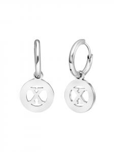 Серьги в форме буквы «X», круглые Lucardi