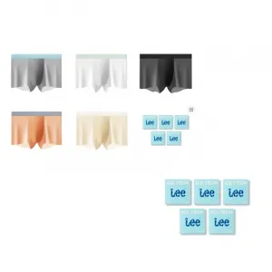 Мужские охлаждающие трусы из ледяного шелка Cool Seamless дышащие быстросохнущие боксеры 5 штук в индивидуальной подарочной коробке Lee, оранжевый