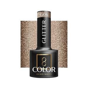 OCHO NAILS Гибридный лак для ногтей с блестками G06 -5 г Active Shop