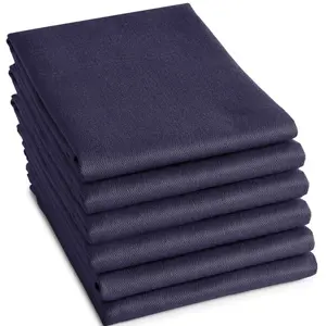 Кухонное полотенце DDDDD «Логотип из 100% хлопка, 60х65 см», (комплект, 6 шт.), жаккардовая ткань, очень впитывающая и прочная, цвет blau