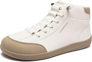 Кожаные Ботинки HOBIBEAR Barefoot, Нулевая Пятка, Широкая Подошва, Минималистичные, Унисекс, Средние Ботинки для Ходьбы, коричневый