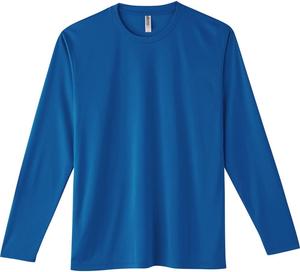 Футболка с длинным рукавом Glimmer 00352-AIL из трикотажа Interlock Dry плотностью 3,5 унции, синий