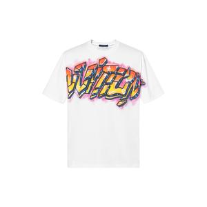 Футболка с граффити LOUIS VUITTON, белая