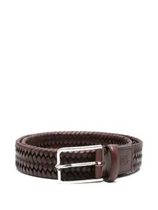 Плетеный ремень Corneliani, коричневый