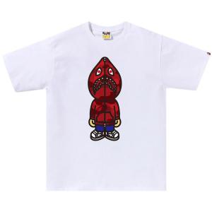 Футболка BAPE Color Camo Classic Milo Shark Tee, White/Red