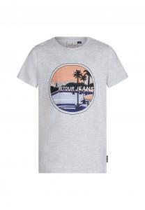 Футболка с принтом JODY Retour Jeans, светло-серый