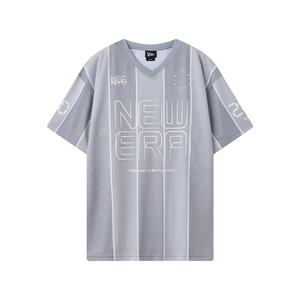 Футболка унисекс светло-серая New Era, светло-серый