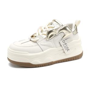 Кроссовки D:FUSE SCANDINAVIA Skateboarding Shoes Women's Low-top Off-white/gold, белый