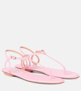 Почти голые сандалии с эффектом рафии Aquazzura, Petal Rose