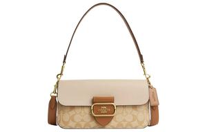 Сумка через плечо Morgan Canvas от COACH, большой размер, светло-хаки