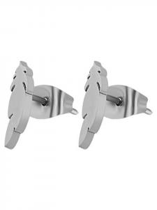 Adeliás Женские серьги - Серьги-гвоздики из нержавеющей стали серебристого цвета