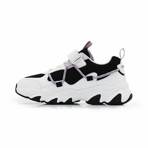 Champion Kids Кроссовки сетчатые, с липучкой, кошачьи лапки, панда, спортивные, массивные, повседневные, черные/фиолетовые, детские