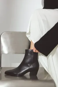 Классические ботильоны на толстом каблуке Na-Kd, Black