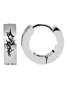 Adeliás Женские серьги - серьги-кольца на шарнирах из нержавеющей стали серебристого цвета
