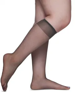 Комплект из 3 прозрачных гольфов больших размеров Berkshire, черный