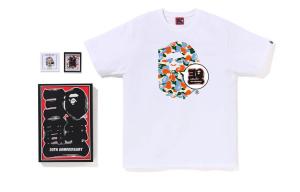 Магазин BAPE в Индонезии Bape 30th Anniversary Ape Head Tee Set A Bathing Ape, белый