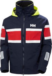 Куртка Helly-Hansen Salt Original - мужская парусная куртка Flag Stripe, водонепроницаемая HELLY TECH, с капюшоном со светоотражающими элементами Helly Hansen, 597 Navy