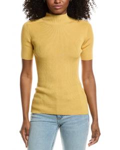 Свитер Lafayette 148 New York с ребристым воротником-стойкой, желтый