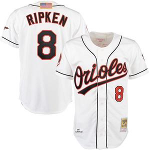 Мужская белая домашняя майка Baltimore Orioles Cal Ripken Mitchell & Ness
