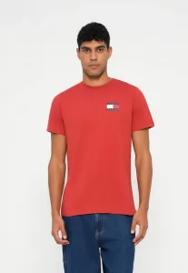 Футболка с логотипом, облегающая, с круглым вырезом, базовая футболка Tommy Jeans, Terracotta Red