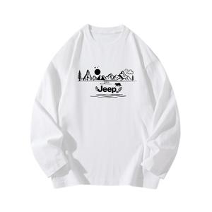 Футболка с круглым вырезом для школьников Jeep, белый