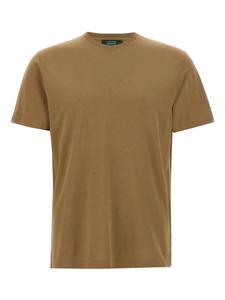 Футболка из хлопка Zanone, коричневый