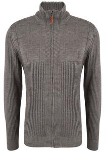 Вязаный кардиган BLEND Oteros, серо-коричневый