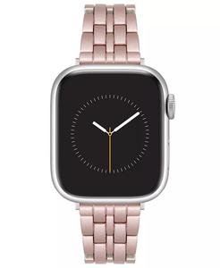 Женский браслет из сплава светло-розового и розового золота с звеньями, предназначенный для Apple Watch диаметром 38/40/41 мм Nine West, розовый