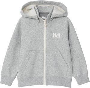 Детская толстовка с капюшоном на молнии Helly Hansen с логотипом, унисекс, HJ32552, серый