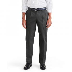 Мужские брюки Dockers Signature без пятен Defender классического кроя со складками цвета хаки, цвет Steelhead