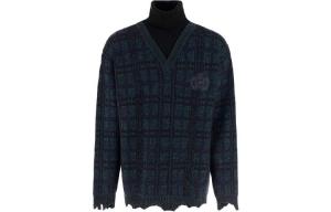 Свитер мужской черный/зеленый Balenciaga, черный/зеленый