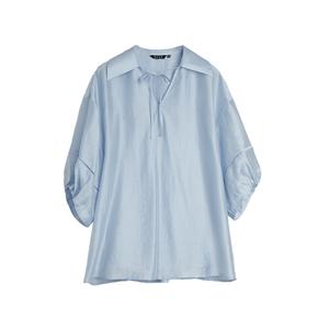 ELLE Футболка Women's Blue V-образный вырез Moderate