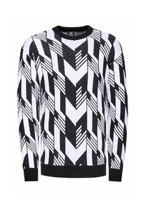 Вязаный свитер в двухцветном исполнении Rusty Neal, черный