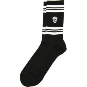 Носки Logo Skull Crew Alexander McQueen, черный