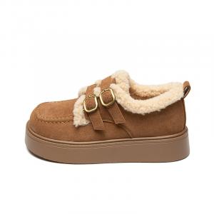 Повседневные однобортные туфли женские ZHR, Chestnut