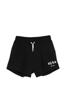 Шорты на завязках Msgm Kids, черный