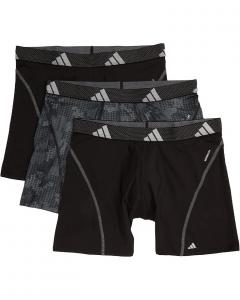 Боксеры adidas Performance Mesh Graphic Boxer Brief 3-Pack, цвет Digi Camo Black/Onix/Black/Clear Grey
