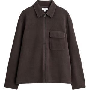 COS Мужская куртка, темно-коричневый цвет, заостренный воротник, умеренный оттенок, другие цвета