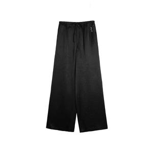 ELLE Повседневные брюки женские Black тонкие прямого кроя