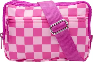 Кошельки-браслеты для женщин, клетчатые нейлоновые стеганые дорожные сумки через плечо с 4 молниями, держателем для монет, карт и телефона.